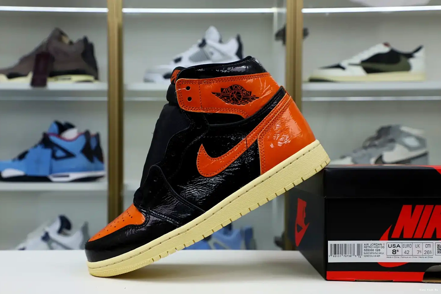 BACKBOARD RETRO AIR OG JORDAN HIGH 1 Kimikick 'SHATTERED 3.0' 0530